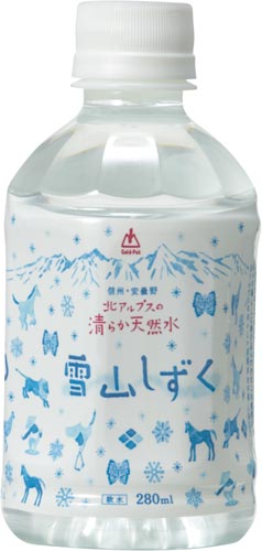 北アルプスの天然水　雪山しずく　２８０ｍｌ　２４本画像