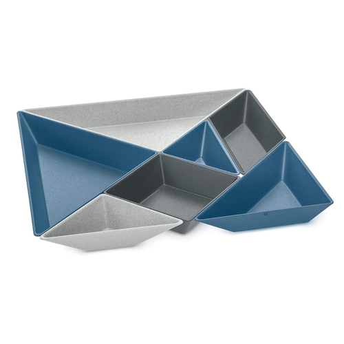 KOZIOL TANGRAM セパレートプレート ブルー画像