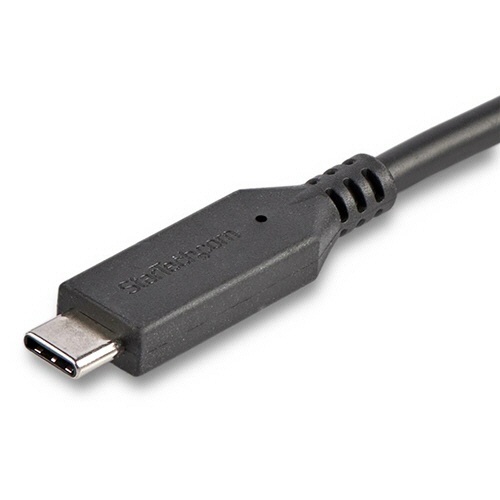 USB　TypeC-Mini　DisplayPort　変換ディスプレイアダプタケーブル1.8m　4K　ブラック　1本 柔らかい曲線を描くケーブルがまっすぐに伸びた状態