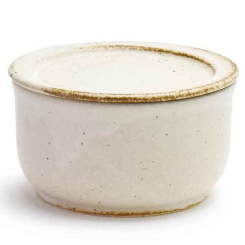 おひつ フタ付き 一膳用 12cm 陶器 美濃焼 ホワイト画像