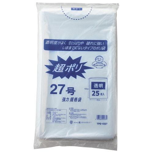超ﾎﾟﾘ Sﾀｲﾌﾟ 透明 27号 厚み0.03mm 1ﾊﾟｯｸ(25枚)画像