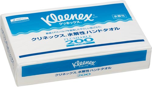 クリネックス　水解性ハンドタオル　２００枚入×５画像