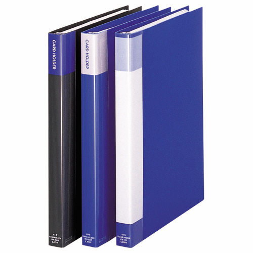 名刺ﾎﾙﾀﾞｰ ｻｲﾄﾞｲﾝﾀｲﾌﾟ A4ﾀﾃ 30穴 300枚 ﾌﾞﾗｯｸ 1冊画像