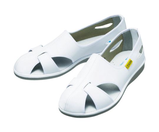 男女兼用 静電作業靴/サンダル エレパスクールN ホワイト 26.0cm