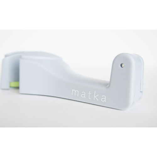 スマホホルダー　matka　ヘッドレストフック　グレー 上部から見下ろした状態で、フック部分が鮮やかなグレーの色合いが際立つ