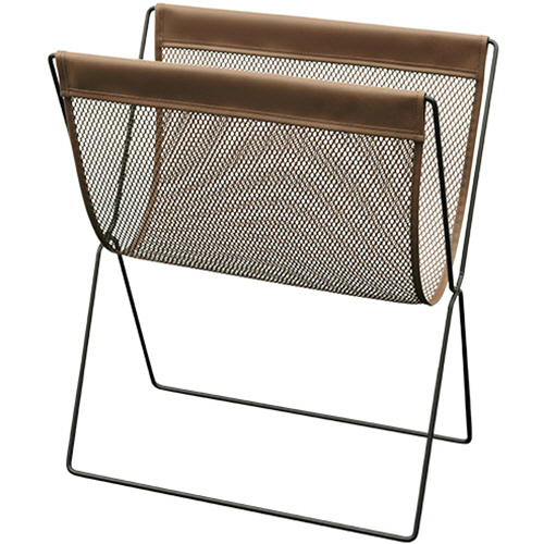 ｻｲﾄﾞﾜｺﾞﾝ ﾒｯｼｭ×合皮 L ﾌﾞﾗｳﾝ 1個