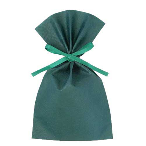 ソフトバッグベーシック2穴リボン巾着 S4 薄 グリーン画像