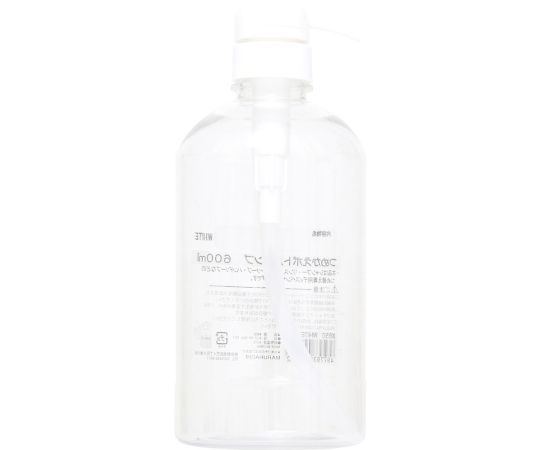 #650　つめかえボトルポンプ・クリア600ml　ホワイト