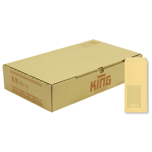 窓明No.21 ｸﾗﾌﾄ 長4 口のり無 70g 〒枠無 ｾﾝﾀｰ貼 1ｹｰｽ(1000枚)画像