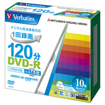 録画用DVD-R 120分 1-16倍速 ﾎﾜｲﾄﾜｲﾄﾞﾌﾟﾘﾝﾀﾌﾞﾙ 5mmｽﾘﾑｹｰｽ 1ﾊﾟｯｸ(10枚)