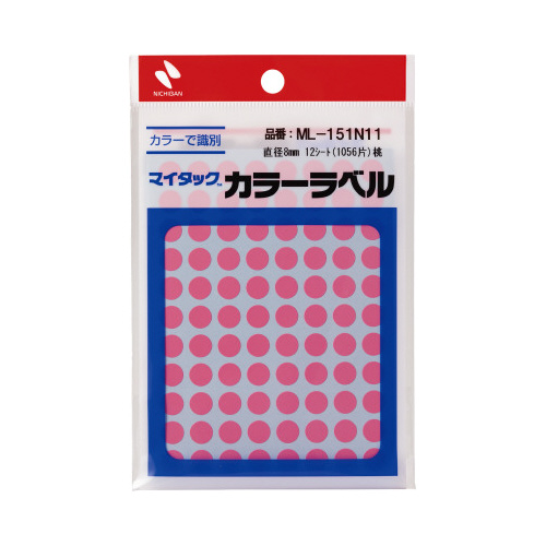 マイタックカラーラベル　８ｍｍ　桃画像