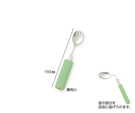 オールステンレスハンドル・シリコンスポンジ付き スプーン・フォーク兼用小