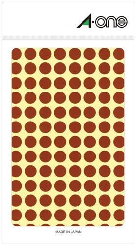 カラーラベル　丸型　９ｍｍ径　茶画像