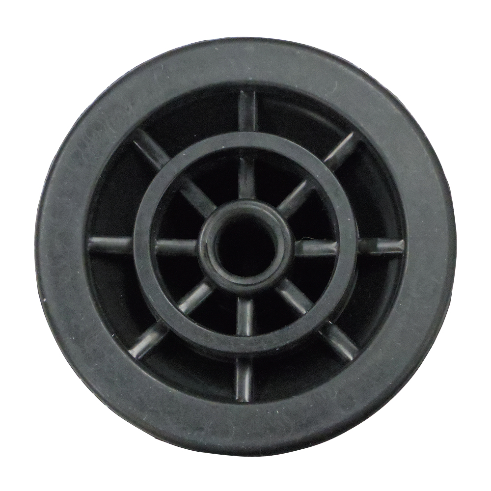 リハステッキ用替えゴム ワイド 19mm 透明なゴム製の替えパーツが横から見える状態