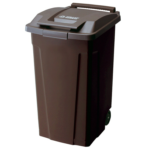 SPﾊﾝﾄﾞﾙ付ﾀﾞｽﾄﾎﾞｯｸｽ90 2輪ｷｬｽﾀｰ付 90L ﾌﾞﾗｳﾝ 1台画像