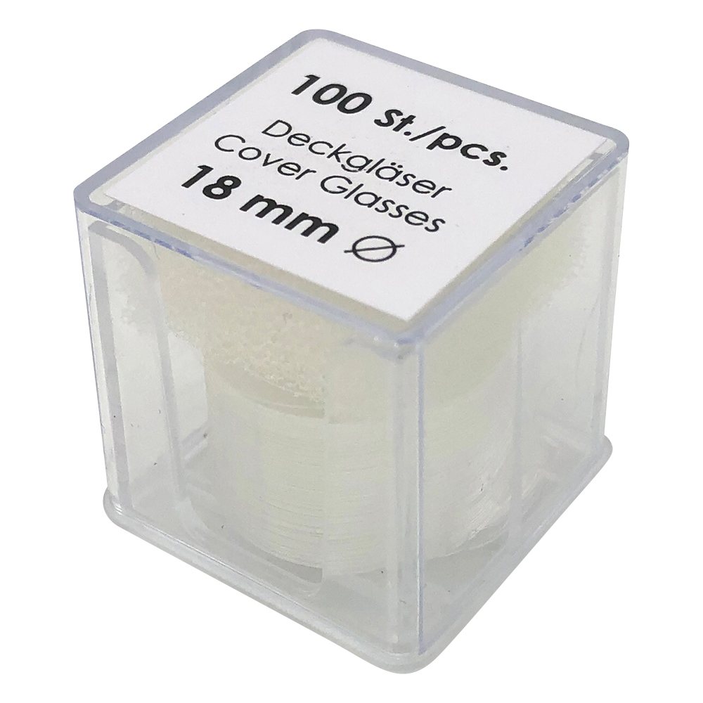 丸型カバーグラス　φ18mm　100枚×10箱入画像