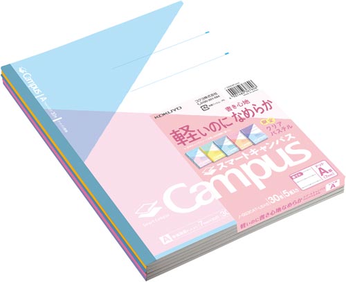 限定スマートキャンパス＜パステル＞５色ドットＡ罫画像