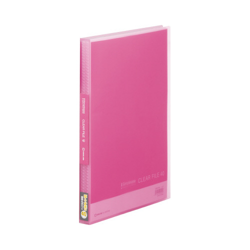 シンプリーズクリアーＦ　Ａ４縦４０Ｐ　透明桃画像