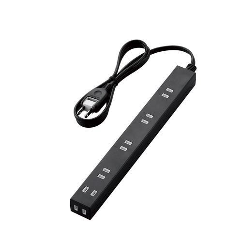 広々タップ　６個口　１．０ｍ　ブラック画像