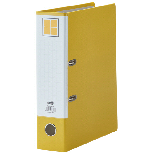 ﾚﾊﾞｰ式ｱｰﾁﾌｧｲﾙ A4ﾀﾃ 2穴 580枚収容 58mmとじ 背幅80mm 黄 1冊画像