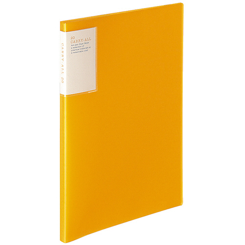 ｸﾘﾔｰﾌﾞｯｸ(ｷｬﾘｰｵｰﾙ)固定式･背ﾎﾟｹｯﾄ A4ﾀﾃ20ﾎﾟｹｯﾄ 背幅13mm ｵﾚﾝｼﾞ 1ｾｯﾄ(6冊)画像