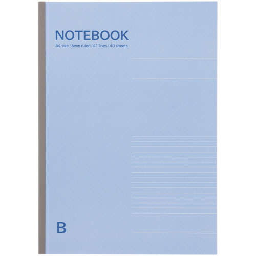 ﾉｰﾄﾌﾞｯｸ A4 B罫6mm 40枚 1ｾｯﾄ(80冊)画像