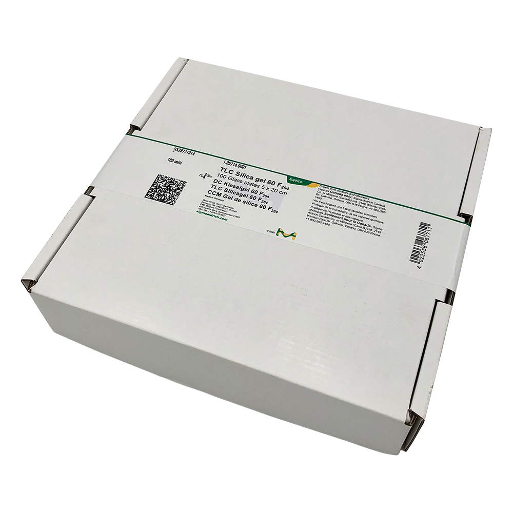 未修飾TLCプレート（蛍光指示薬F254） 50×200 ガラス 1箱（100枚入）画像