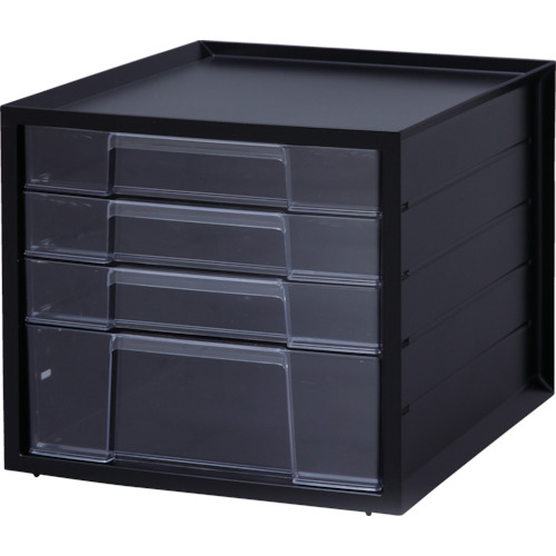 ＩＲＩＳ　２０７０６３　レターケース　ＬＣＪ－４Ｄ－ＢＫ　４段　ブラック画像