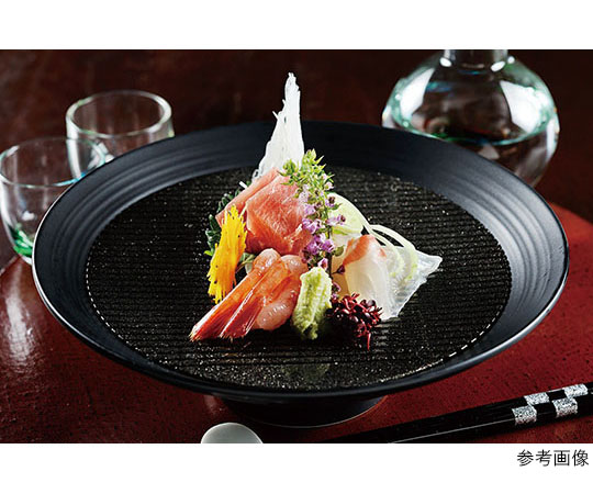 抗菌銀の麺すのこ（1枚入）　大　スケルトンブラック 透明感のある黒い麺すのこの上面が見える状態