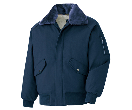 防寒作業服 パイロットジャンパー ネイビー L画像