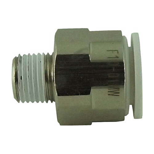 ﾀｯﾁｺﾈｸﾀｰﾌｧｲﾌﾞ ﾒｲﾙｺﾈｸﾀｰ W(白)10mm･R1/8 1個画像