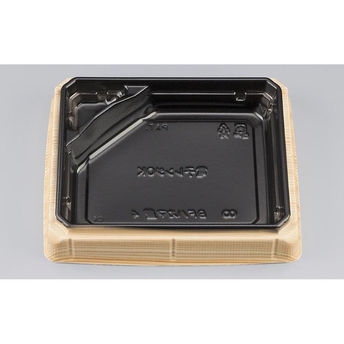 シーピー化成 お重 BFハカマ重4 杉板黒 本体(N)画像