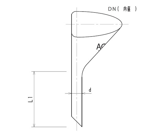 半月形粉末ロート　φ60画像