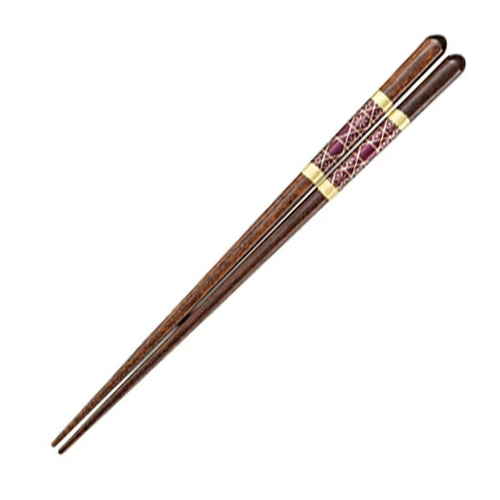 箸 21cm 皇帝 食洗機対応 木製 赤画像