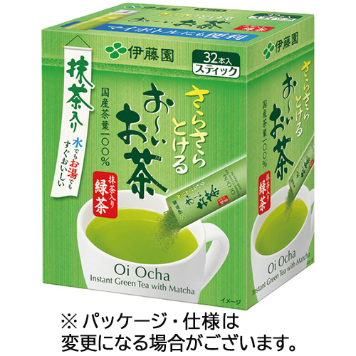 さらさらとける　おーいお茶　抹茶入り緑茶　スティック　1箱(32本)画像