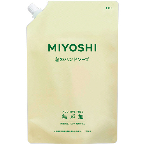 無添加せっけん 泡のﾊﾝﾄﾞｿｰﾌﾟ 詰替用 1000mL 1個画像