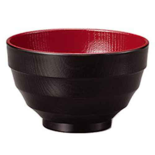 汁椀 プラスチック 370ml スタッキング 黒内画像