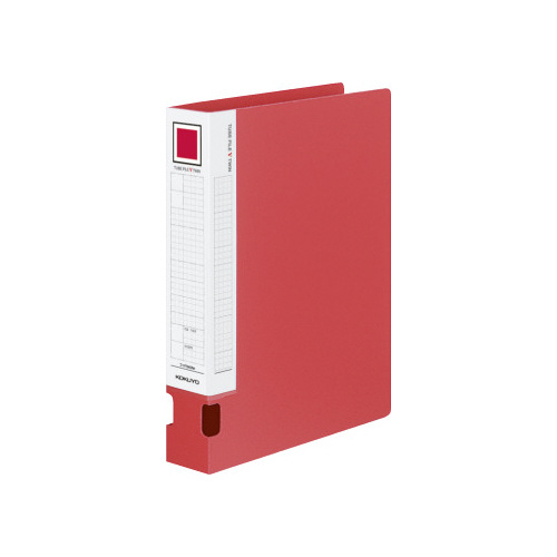 チューブファイルＶツインオール樹脂Ａ４縦　２穴赤画像