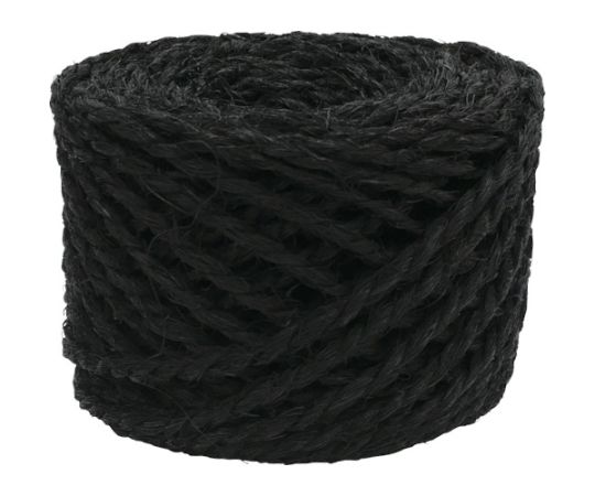 荷造り紐　シュロ縄玉　約3mm×50m　ブラック