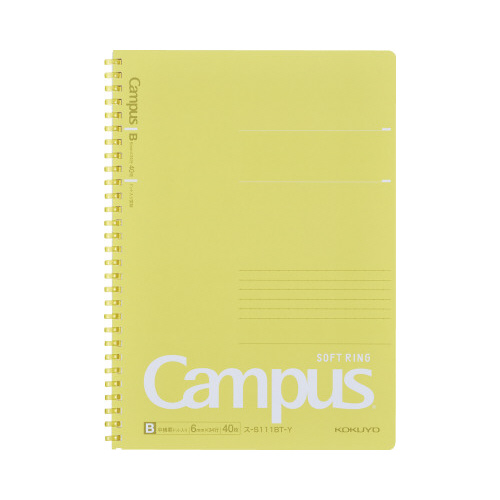 キャンパスソフトリング（ドット罫）セミＢ５　黄画像