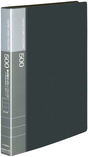 名刺ホルダー差替式　Ａ４縦黒３０穴５０４名縦入４冊画像