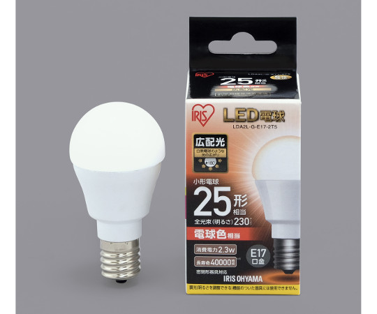 LED電球　広配光　25形相当　電球色画像