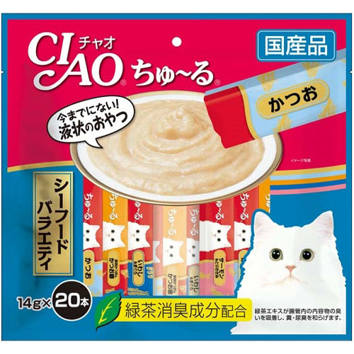 ﾁｬｵ ちゅーる ｼｰﾌｰﾄﾞﾊﾞﾗｴﾃｨ 14g/本 1ﾊﾟｯｸ(20本)画像