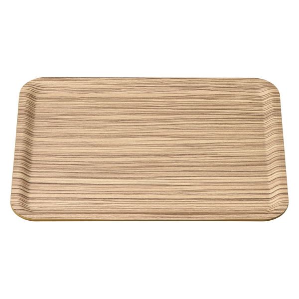 トレー M44-383 ユニバーサル トレイ 390×293 ゼブラウッド ノンスリップ マイン画像