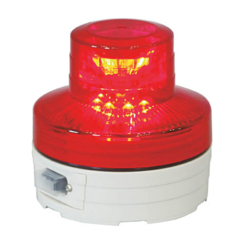 日動 電池式LED回転灯 ﾆｺUFO 常時点灯ﾀｲﾌﾟ 赤 1個画像