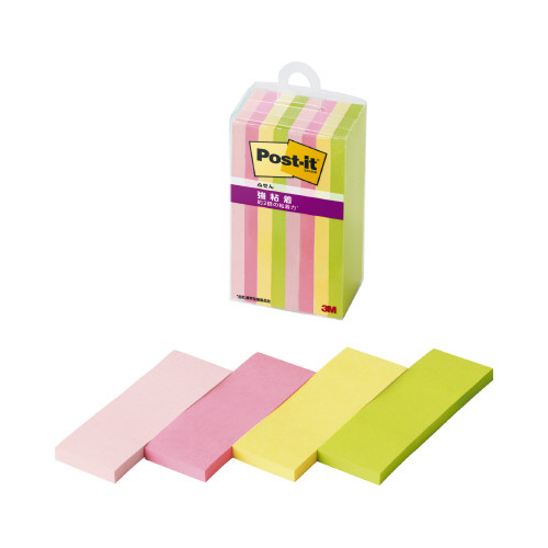 ポストイット強粘着マルチカラー４　７５×２５　８冊画像