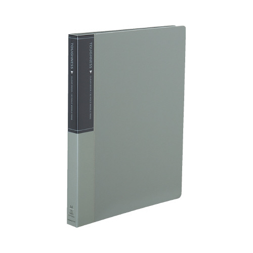 クリヤーブック　タフネス　ミドルリングＡ４　灰Ｘ３