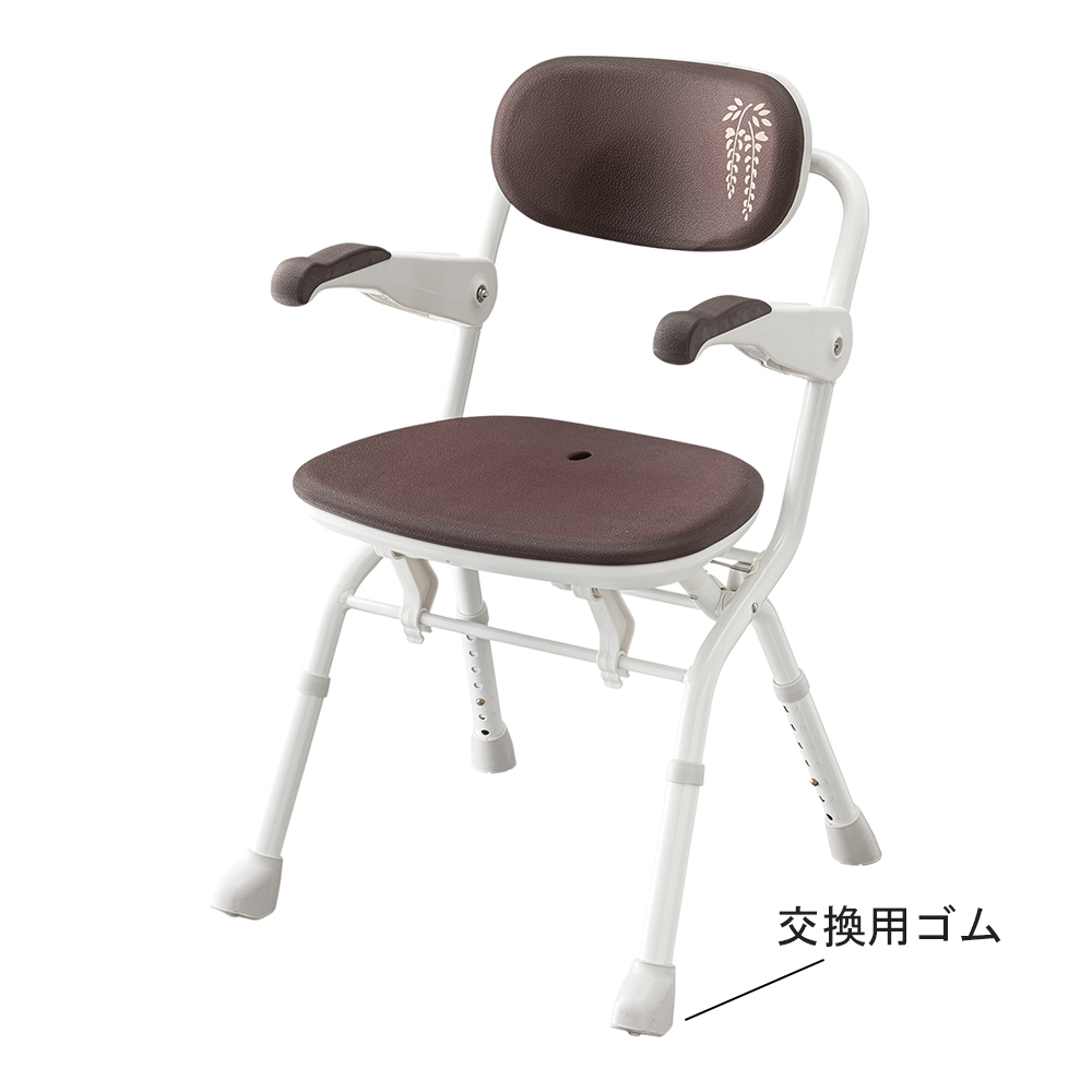 楽らく開閉シャワーベンチ用脚ゴムＬ用Ｃ付２個・Ｃ無２個 592-512画像