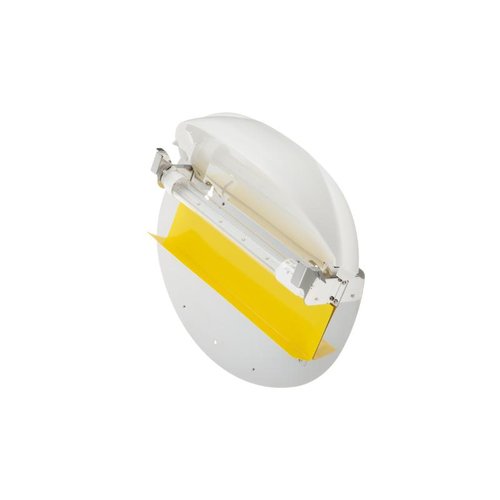 衛生機器 捕虫器 ムシポン ポケット4(LED) 朝日産業 本体が正面を向き、LEDランプが付属したシンプルなデザインの機器が見える状態