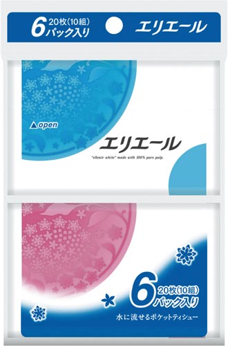 エリエールティシュー（ポケット）　１０組６パック